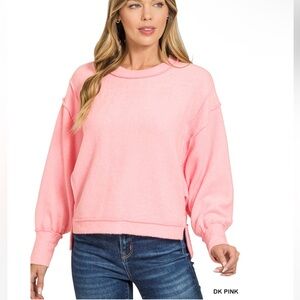 036 - Zenana Outfitters Light Pink Pullover